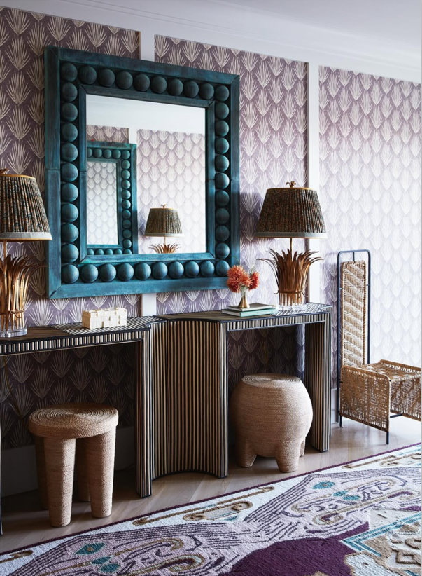 Palm Parade Relief Grasscloth