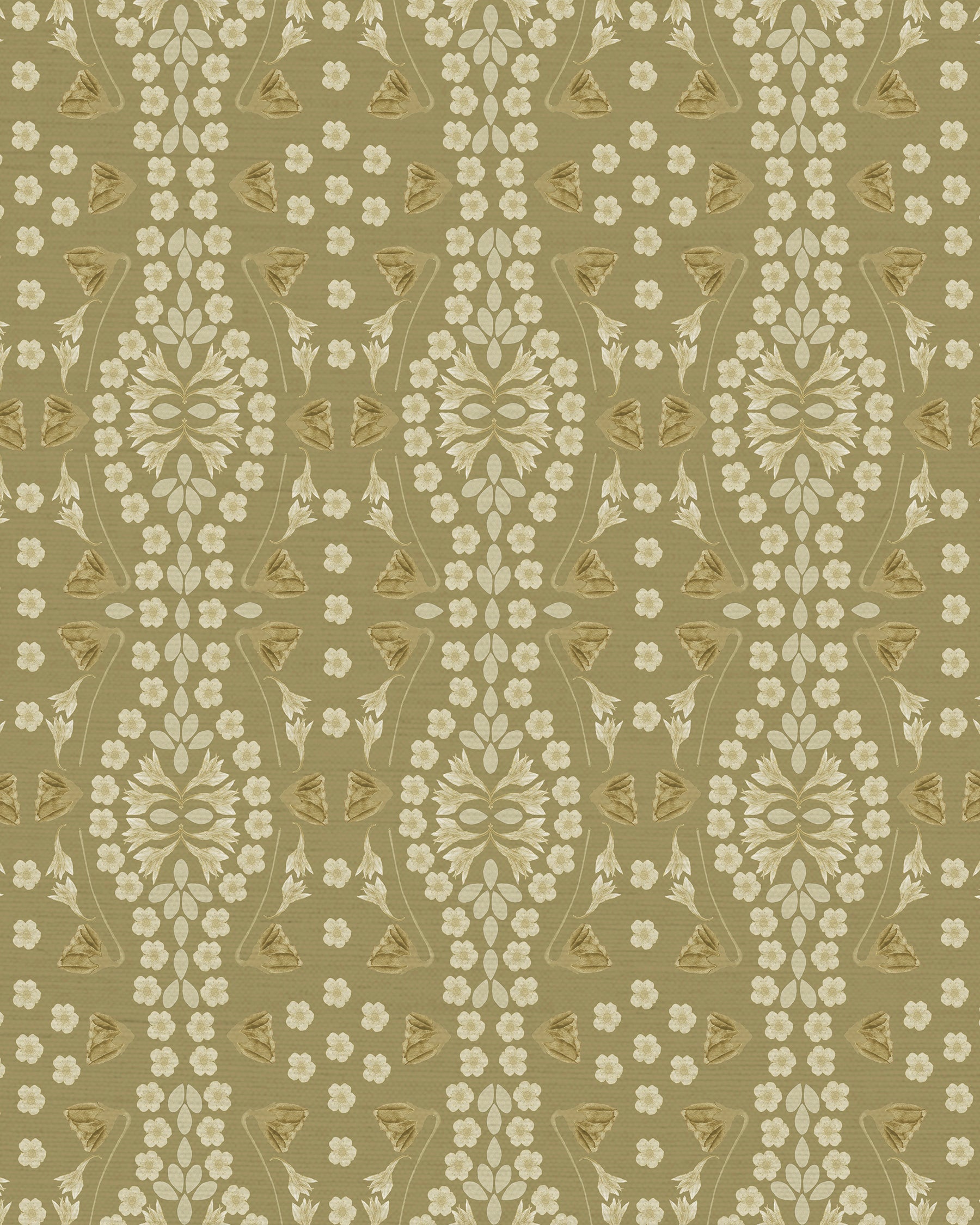 Kaleidoscope Garden Relief Grasscloth