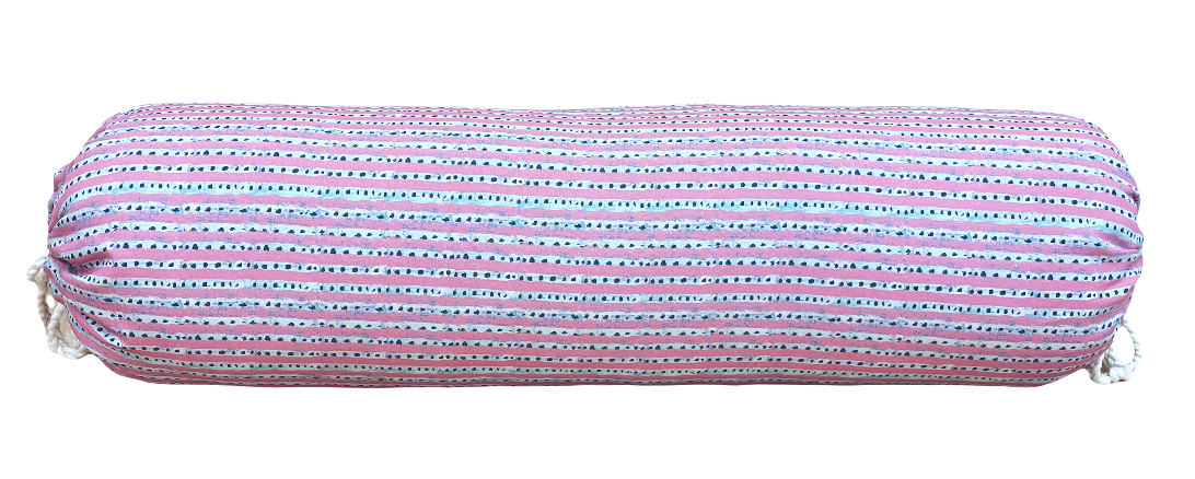Dragon Fruit Dotted Stripe Bolster