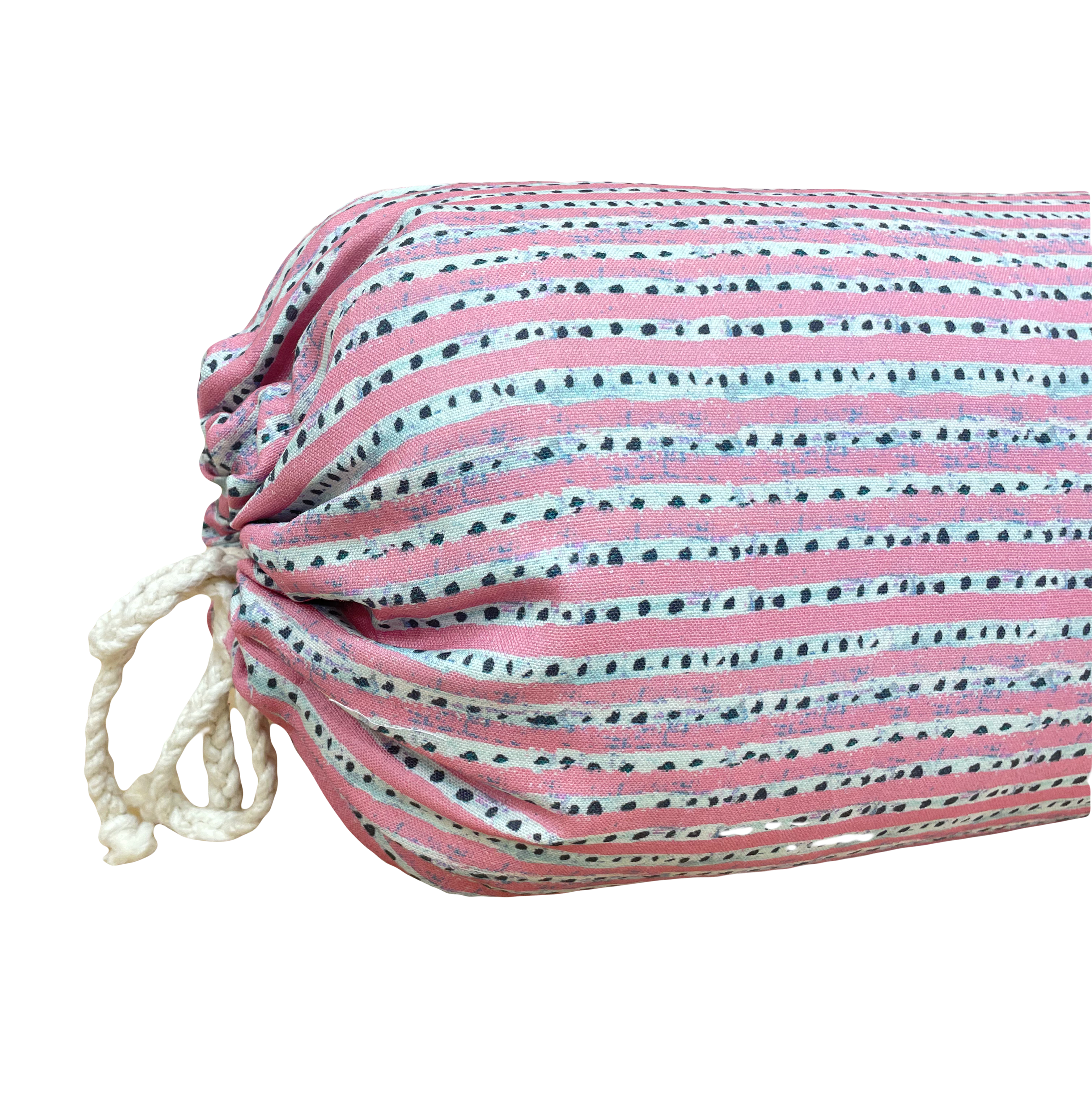 Dragon Fruit Dotted Stripe Bolster