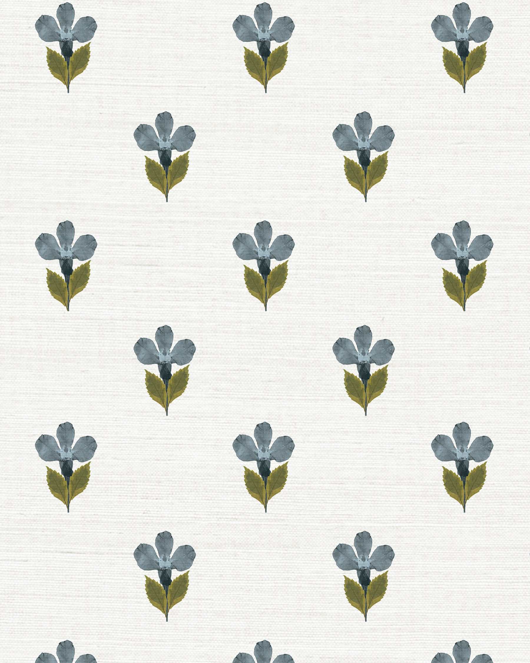 Pressed Petunia Grasscloth