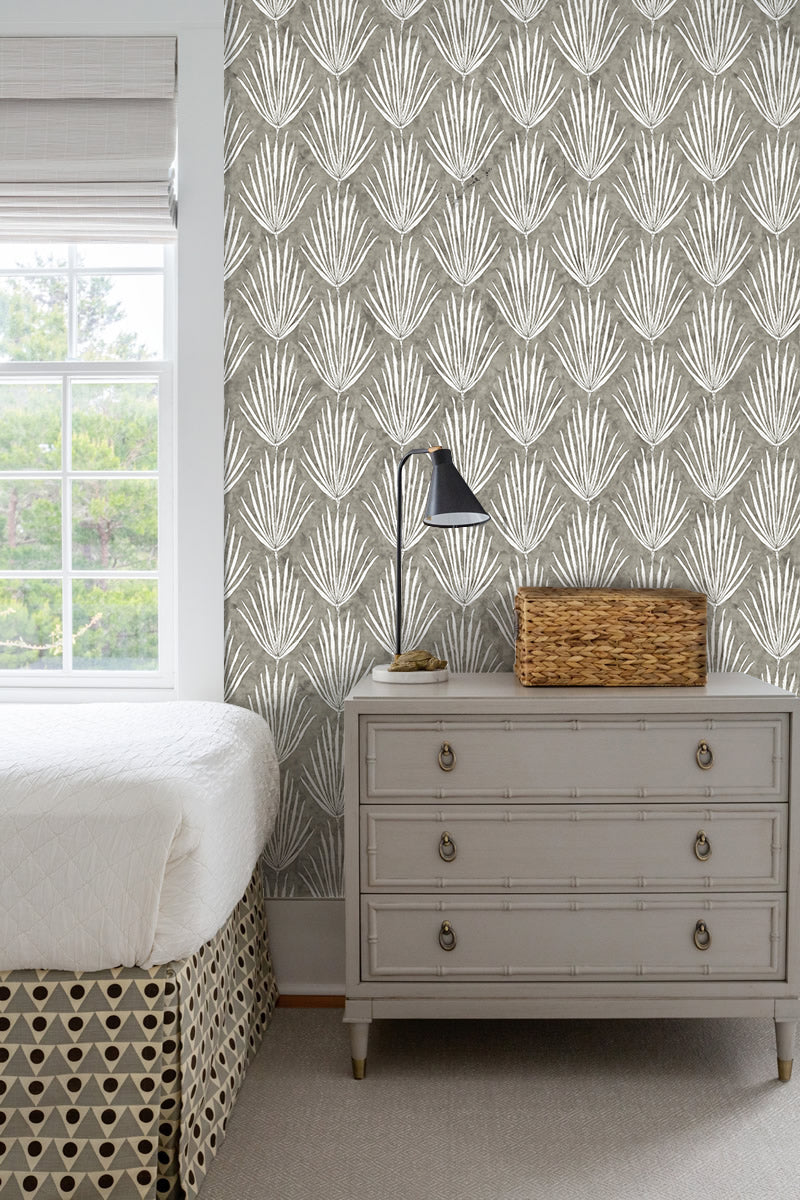 Palm Parade Relief Grasscloth