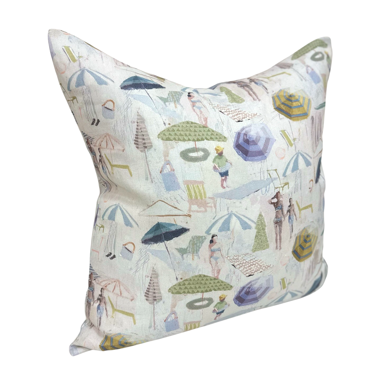 Honeydew Beach Throw Pillow
