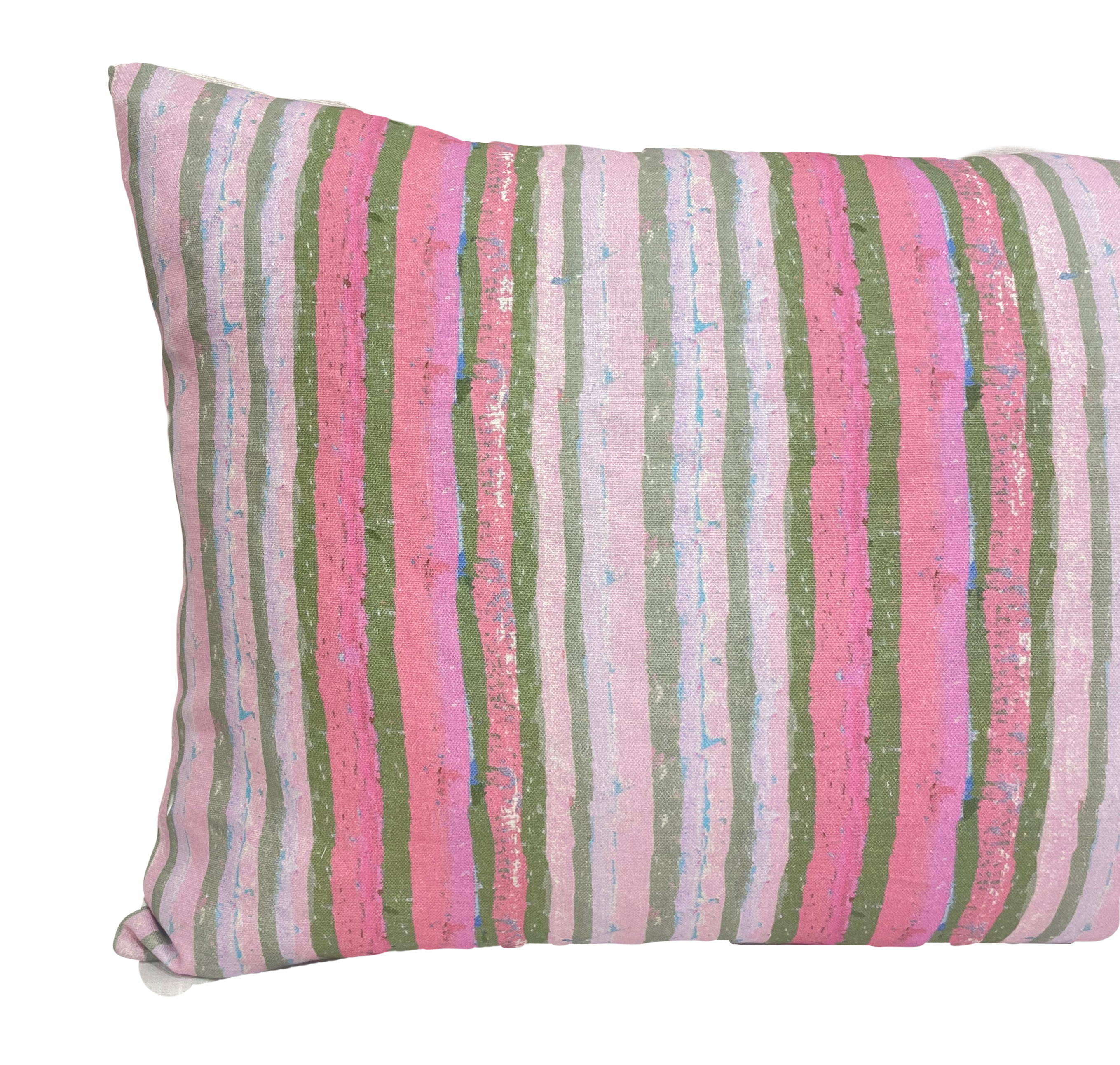 Dragon Fruit Cabana Stripe Lumbar