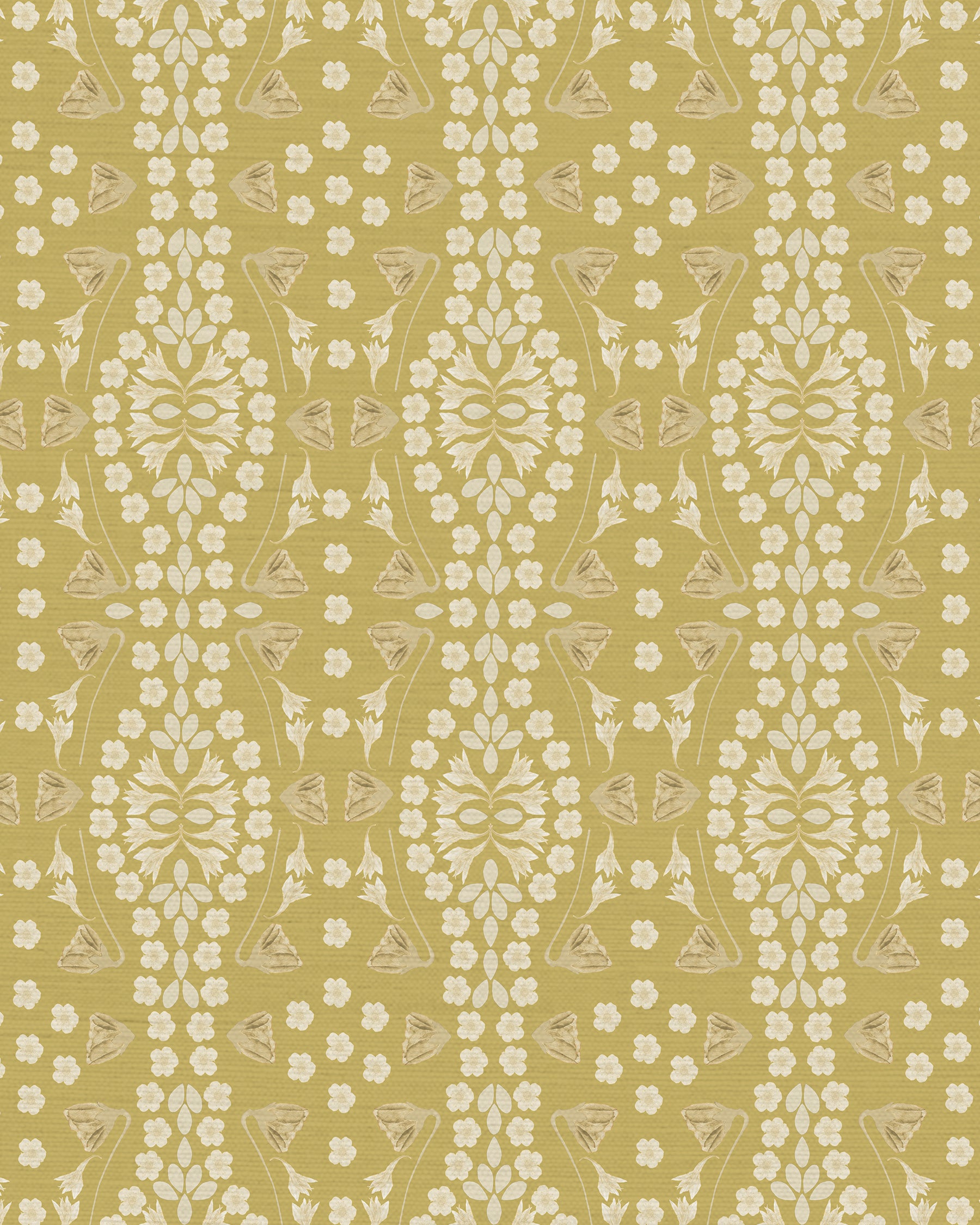 Kaleidoscope Garden Relief Grasscloth