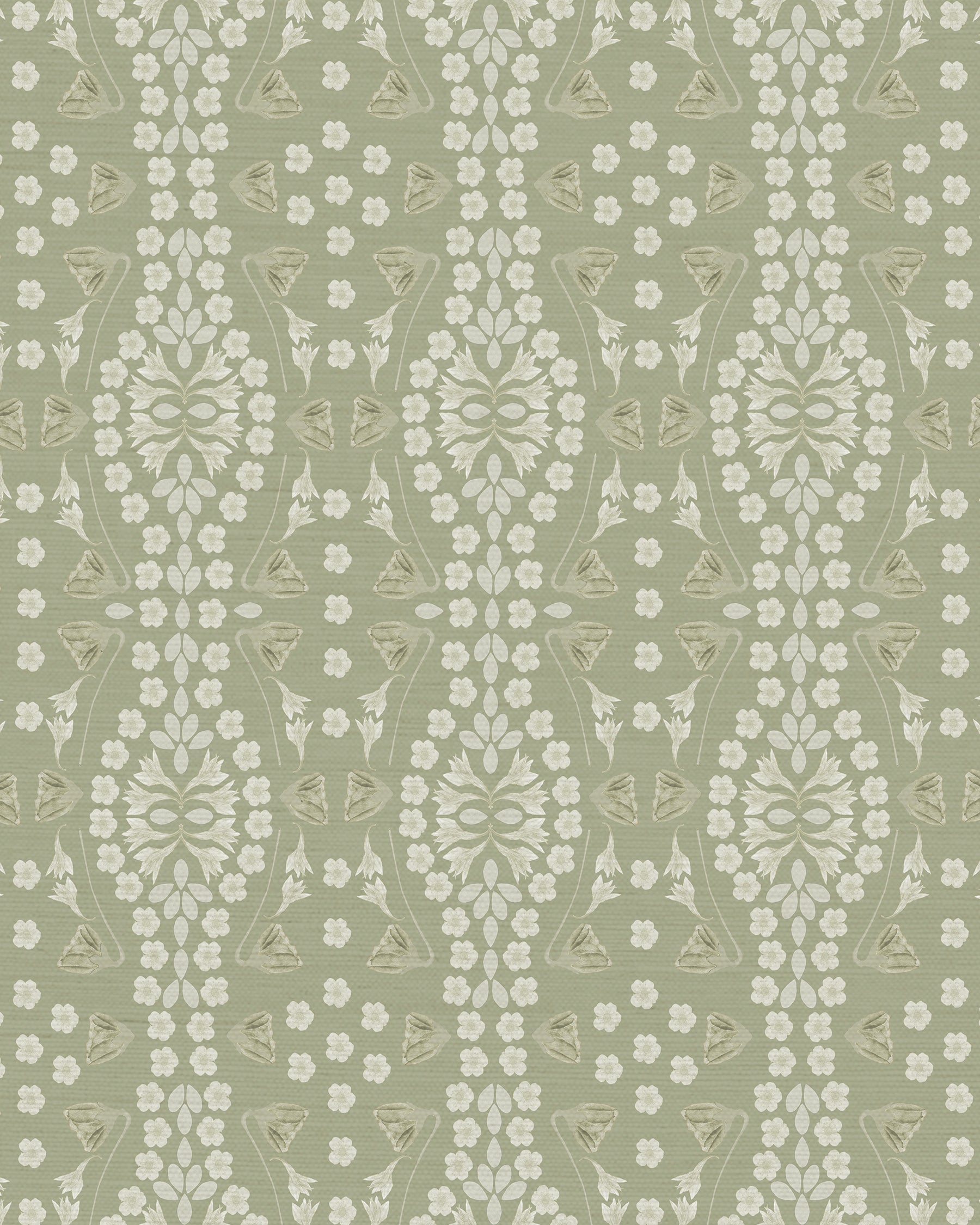 Kaleidoscope Garden Relief Grasscloth