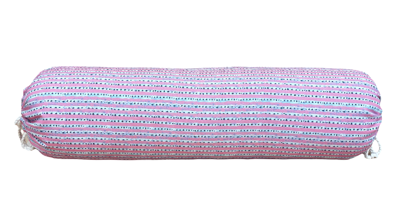 Dragon Fruit Dotted Stripe Bolster