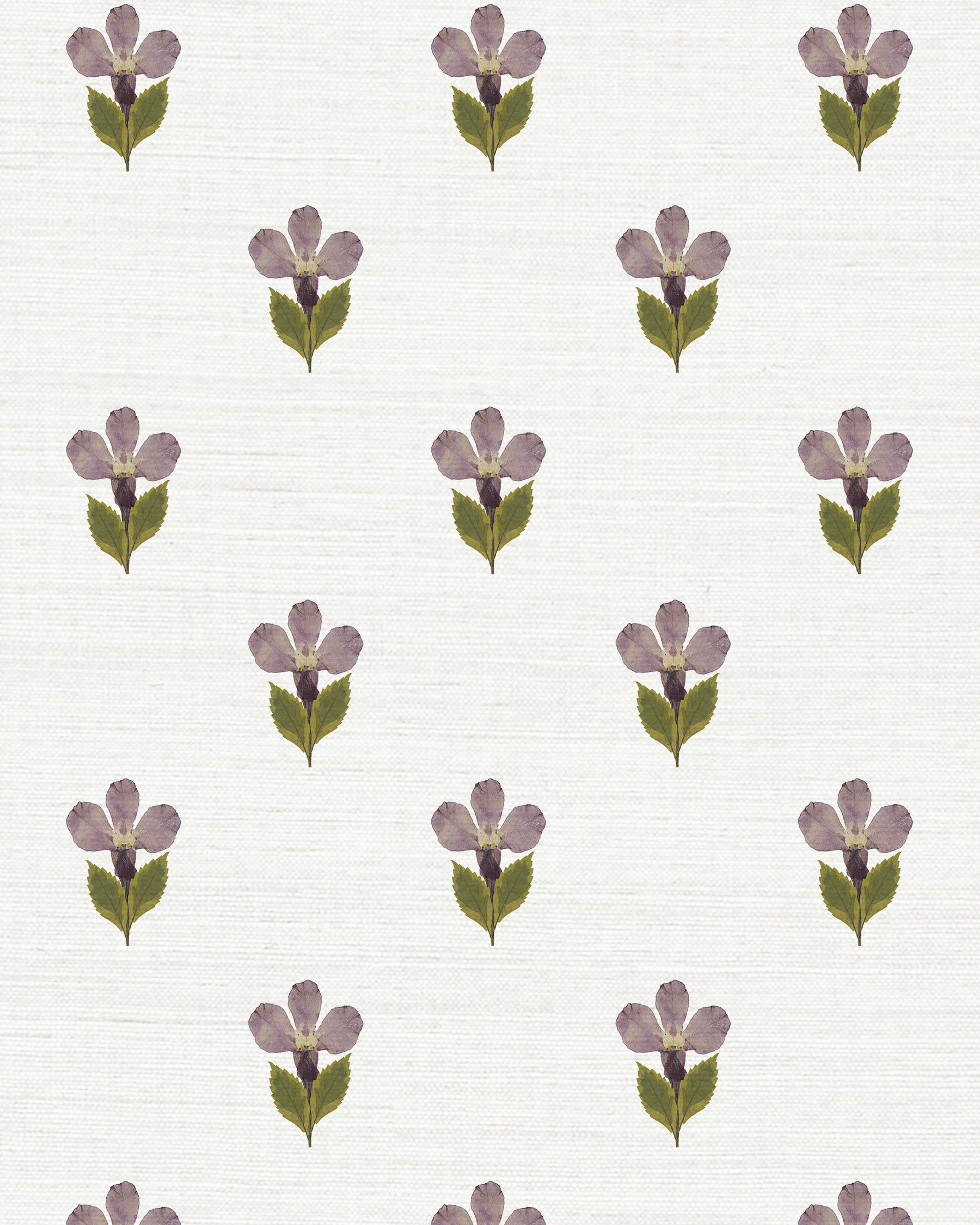 Pressed Petunia Grasscloth