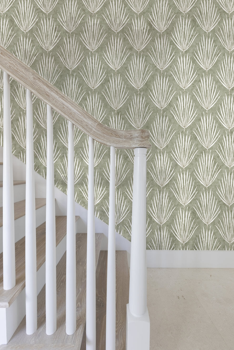 Palm Parade Relief Grasscloth