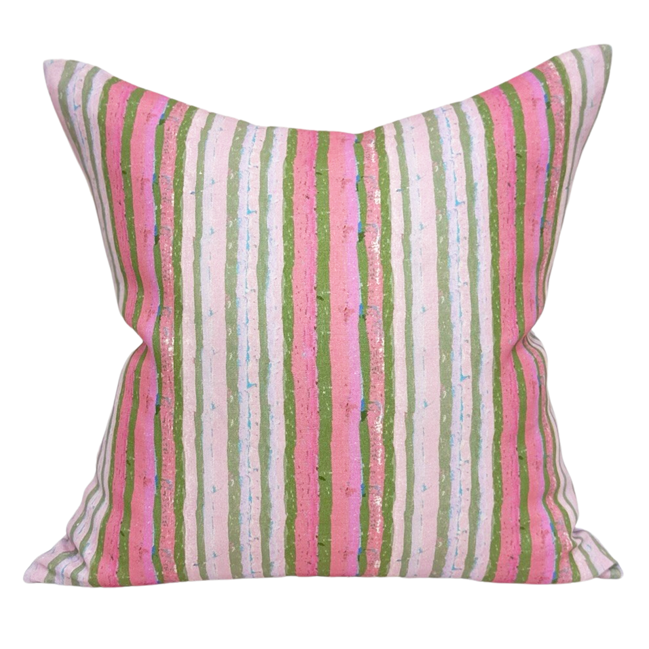 Dragon Fruit Cabana Stripe Throw Pillow