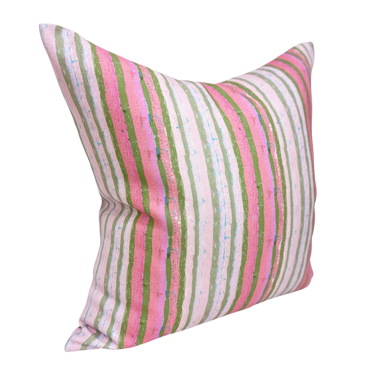 Dragon Fruit Cabana Stripe Throw Pillow