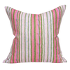 Dragon Fruit Cabana Stripe Throw Pillow