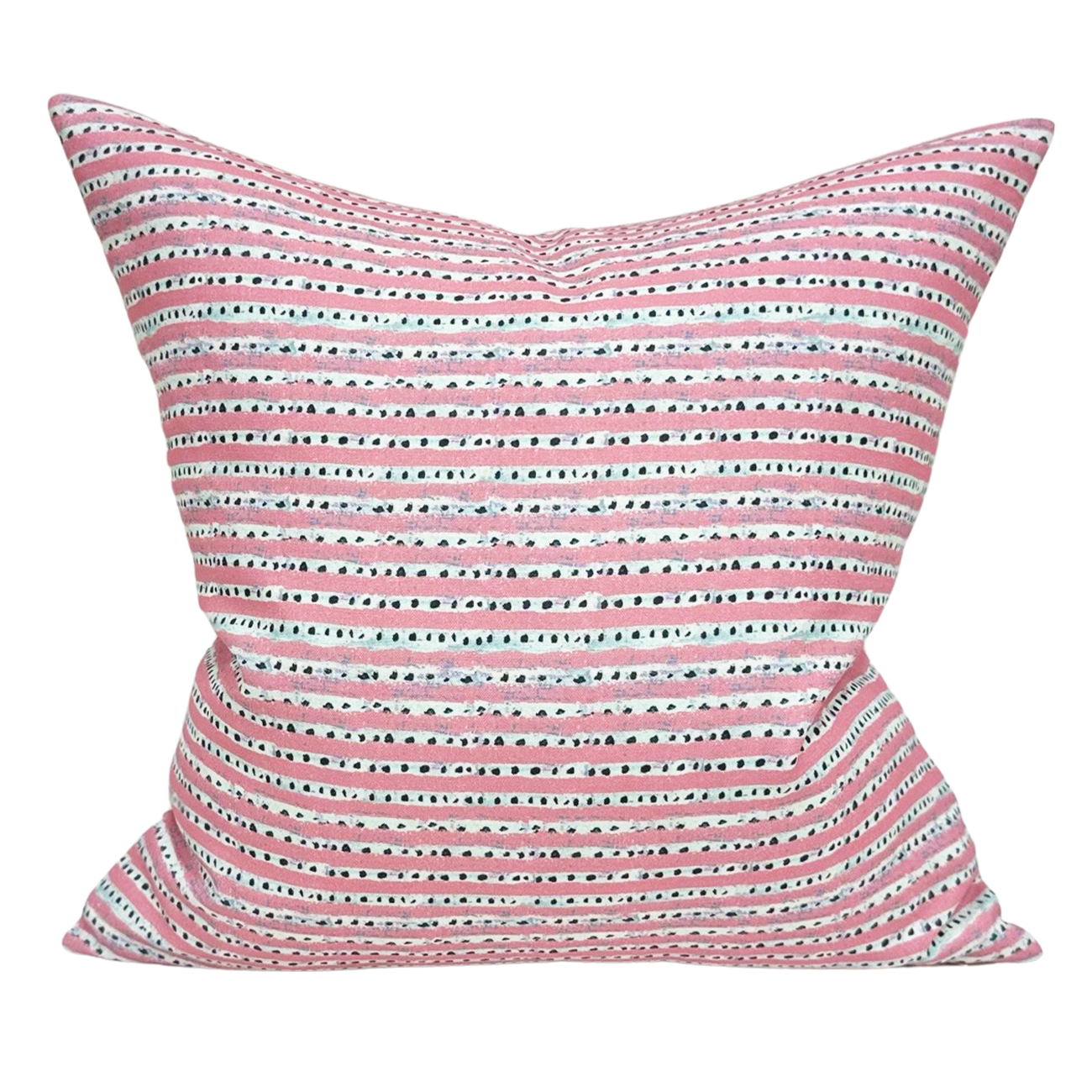 Dragon Fruit Dotted Stripe Throw Pillow