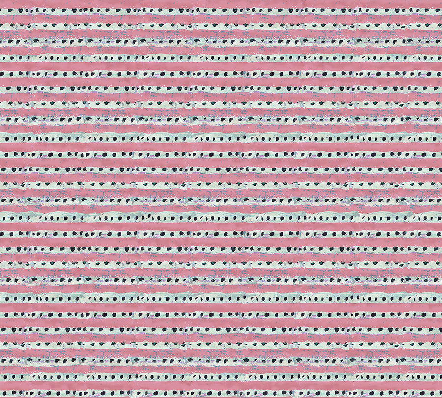 Dragon Fruit Dotted Stripe