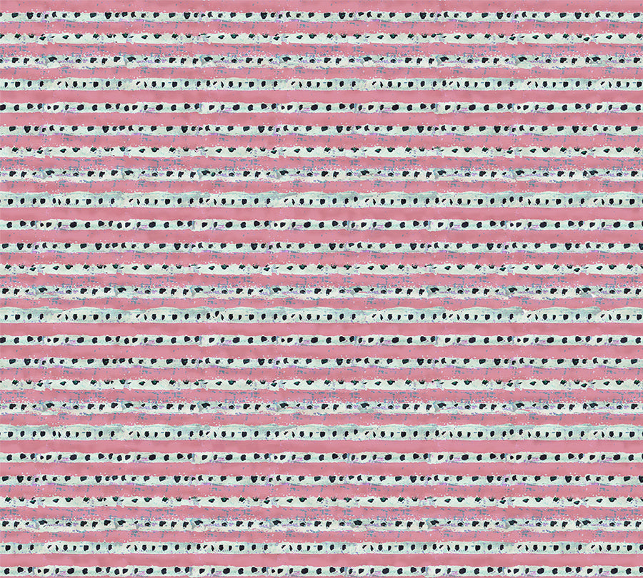 Dragon Fruit Dotted Stripe Swatch