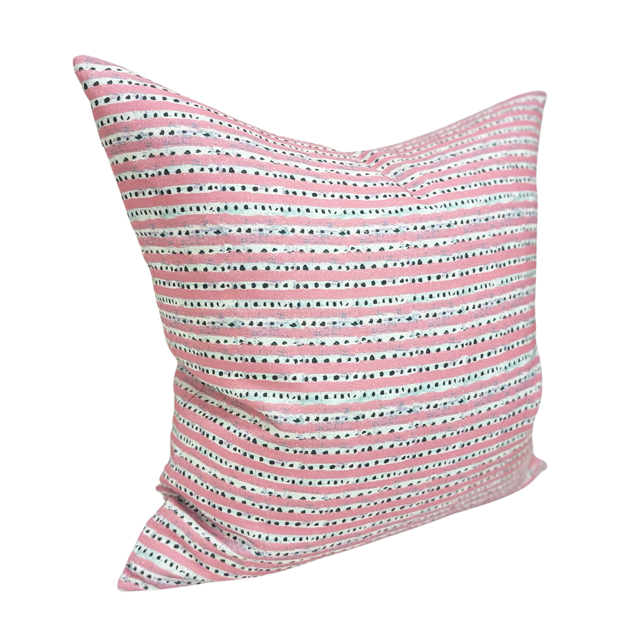 Dragon Fruit Dotted Stripe Throw Pillow