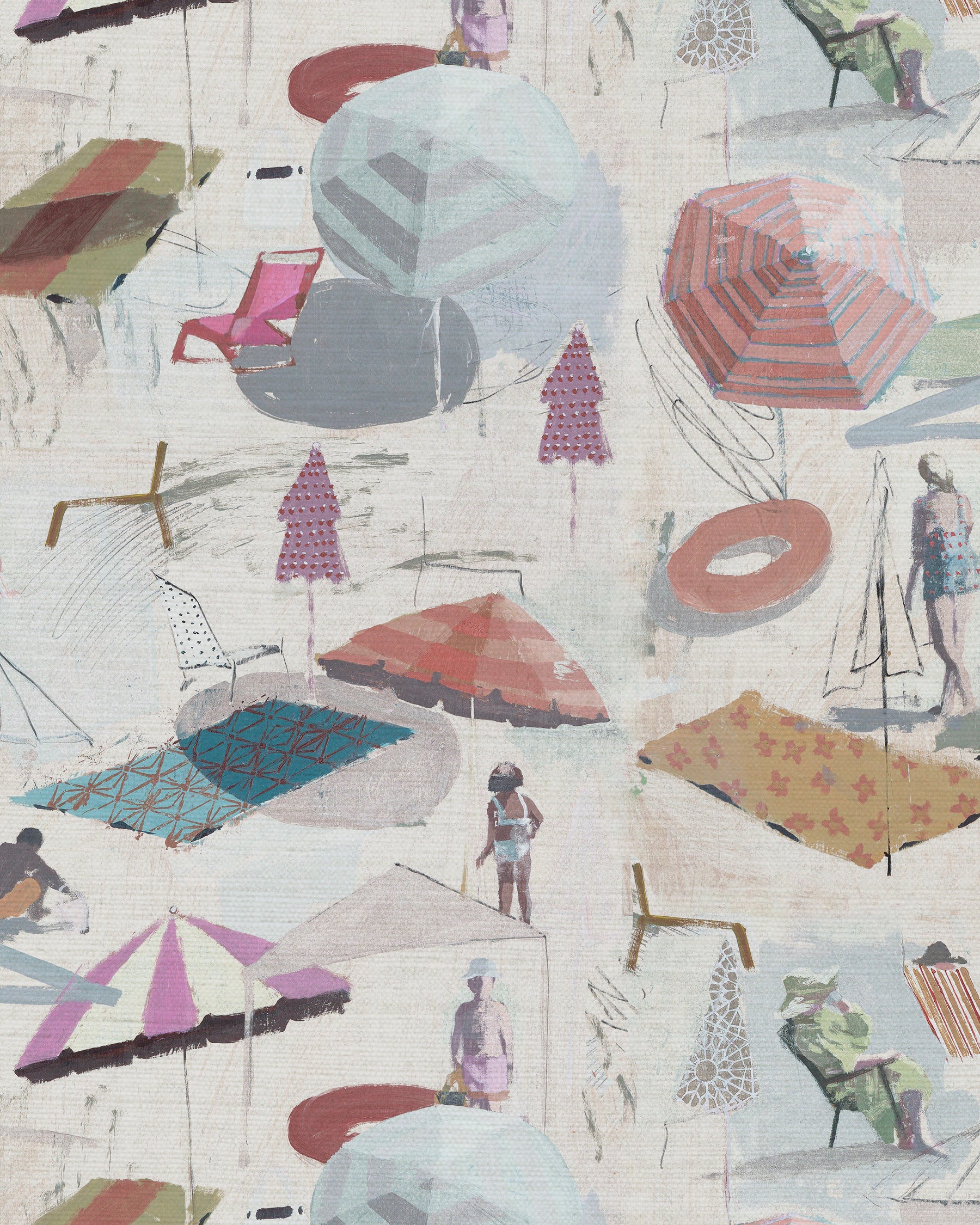 Berry Beach Grasscloth Swatch