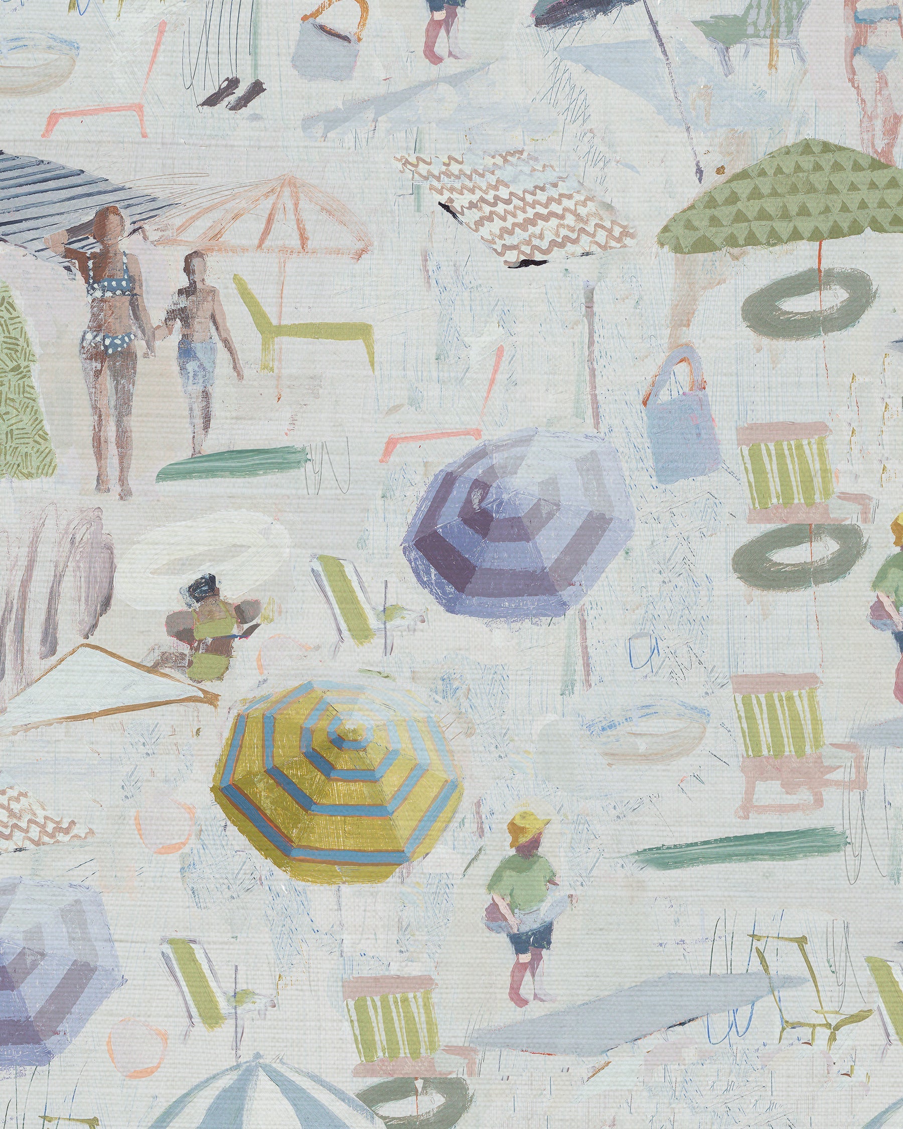 Honeydew Beach Grasscloth Swatch